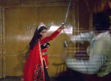 zeenat with sword